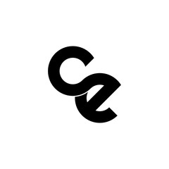 letter CE logo design vector