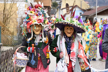 Fasching im Salzkammergut - Fetzenzug in Ebensee (Bezirk Gmunden, Oberösterreich, Österreich) -...