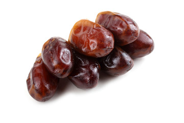 Date fruits isolated on white