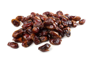 Date fruits isolated on white