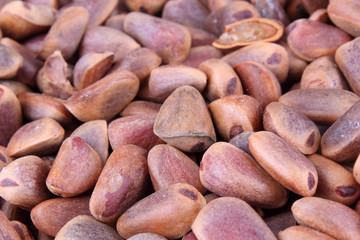 Obraz premium Cedar nuts background