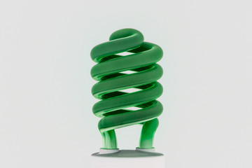 Grüne Energiesparlampe