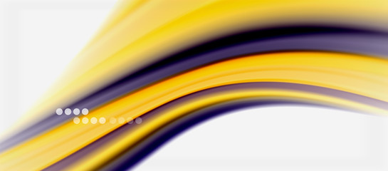 Fototapeta premium Fala linie abstrakcyjne tło, gładki wzór jedwabiu w kolorach w stylu tęczy. Płynne fale koloru. Ilustracji wektorowych