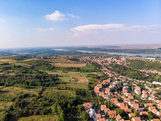 aerial view of the city Sremski Karlovci