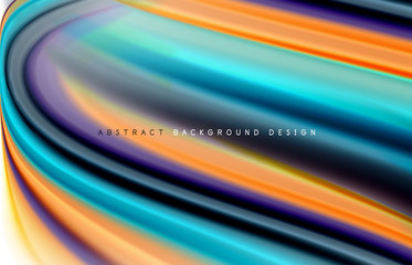 Abstract background - fluid color gradient waves, with dynamic motion line effect. Vector Illustration For Wallpaper, Banner, Background, Card, Book Illustration, landing page