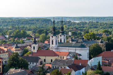Fototapeta na wymiar aerial view of the city Sremski Karlovci
