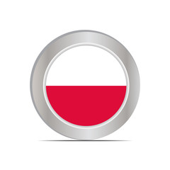 The national flag of the Republic of Poland is isolated in official colors.