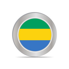 Fototapeta premium The national flag of the Republic of Gabon is isolated in official colors.