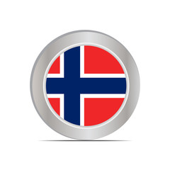 Obraz premium The national flag of Norway is isolated in official colors.