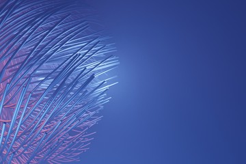 Obraz premium Abstract lines Cables Futuristic Network communication technology, 3d rendering