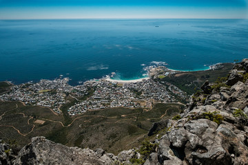 View on Capetown from the top of table mountain