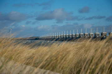 Delta Works beach view The nord sea the Netherlands