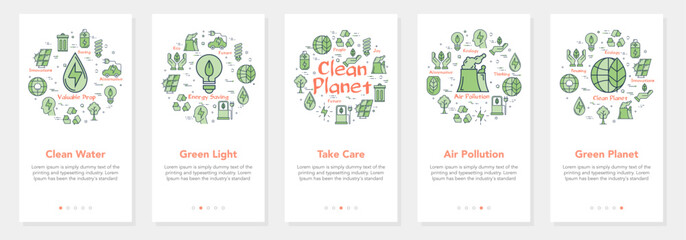 Vertical banners ecology and alternative energy sources - 01