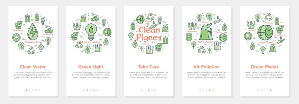 Vertical banners ecology and alternative energy sources - 01