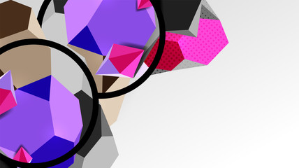 Abstract background - 3d polygonal geometric shapes composition. Vector Illustration For Wallpaper, Banner, Background, Card, Book Illustration, landing page