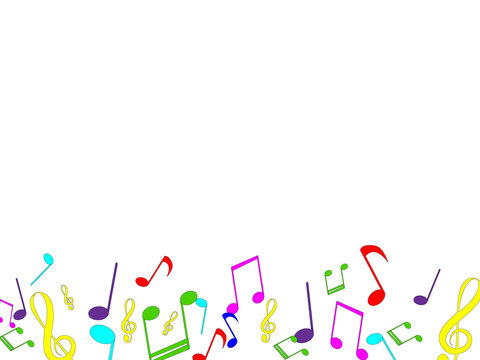 A wonderful simple background design with a variety of musical notes