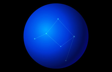 12星座の青のアイコン：ベクターイラスト：水瓶座