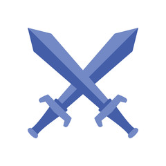 Obraz premium Isolated swords line style icon vector design