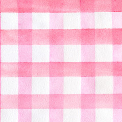 Watercolor stripe plaid pattern. Pink splash colourful watercolor hand drawn paper texture background business card