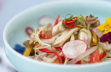 Traditional Chinese food made of razor clam