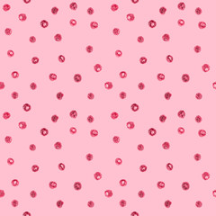 Seamless pattern. Printing on fabric, postcards. Summer berries on a pink background. Minimal style.