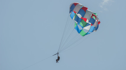 Paragliding in the sky in Miami Beach Florida