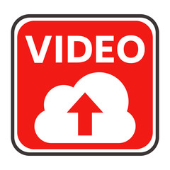 Video File Upload Logo Illustration