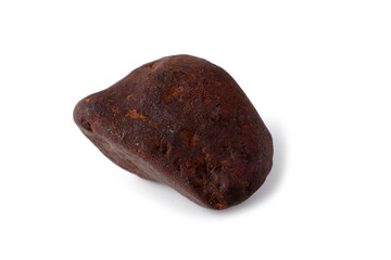 Iron meteorite isolated on white