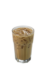 Isolate Iced Coffee Cup on white background with clipping path