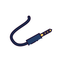 Isolated music cable fill style icon vector design