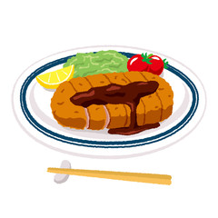 とんかつのイラスト