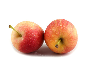 Little apples isolated on white