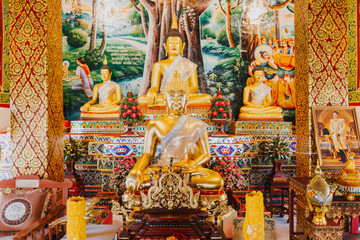 Fototapeta premium Chiang Mai, Thailand - JULY 15, 2019 Beautiful Buddha temples in Chiang Mai, one of the most visited places by tourists in Thailand. 