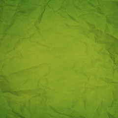 bright green wrinkled paper texture or background