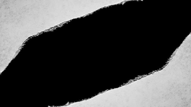 Creative time laps video of a glowing full moon in the night sky with floating clouds, which is visible through a hole with torn edges in old retro grunge vintage paper.