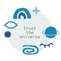 Every day motivation as creative trendy abstract collage background for social media templates, neutral colors