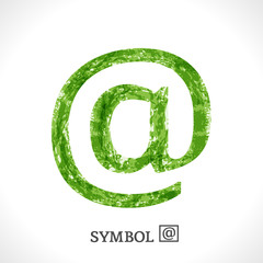 Grunge Symbol doggy, snail. Green Eco Styleon a white. Ecology nature Design. Jpeg illustration