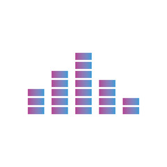 Fototapeta premium Isolated wave gradient style icon vector design