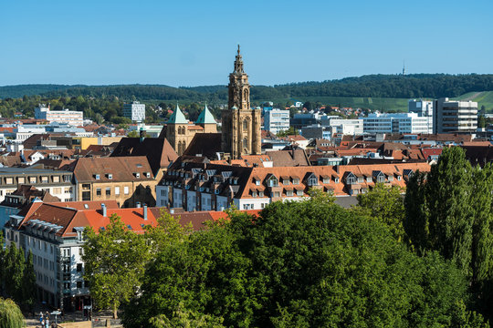 Blick über Heilbronn nach Osten