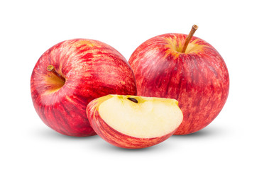 red apple  on white background