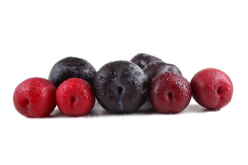 Red and black plums