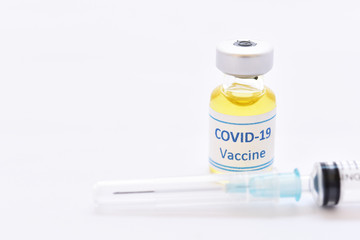 Vial of COVID-19 vaccine for injection, protective from novel coronavirus 2019 found in Wuhan, China