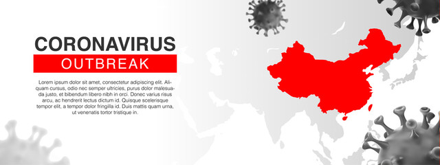 Epidemic coronavirus 2019-nCoV in Wuhan, China. Novel Coronavirus Alert outbreak in China. Virus Covid 19-NCP. Spread of the novel coronavirus Background.