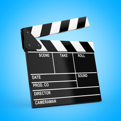Fototapeta premium Movie Slate Clapper Board. 3d Rendering
