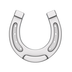 Antique Iron Rusty Horseshoe. 3d Rendering © doomu