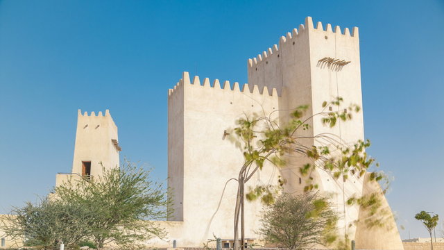 Barzan Towers timelapse, watchtowers near Doha - Qatar