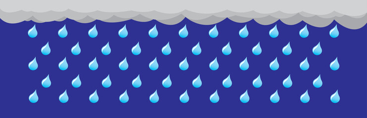 rain and clouds raindrops for logo design question asking illustration on white background