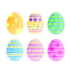 This is vector set of Easter eggs isolated on white background.