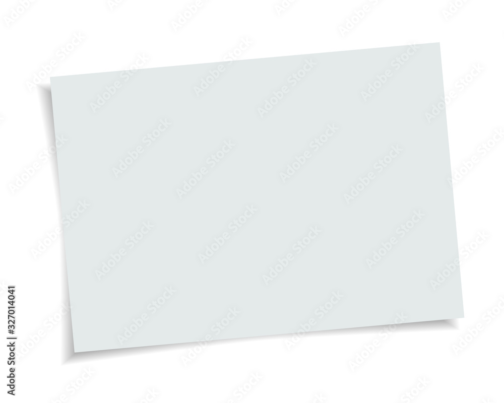Aufkleber vector paper format a4 size with realistic shadow. white blank page isolated on background. mock up 