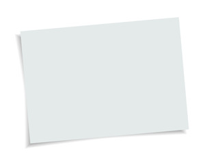 Vector paper format A4 size with realistic shadow. White blank page isolated on background. Mock up template.